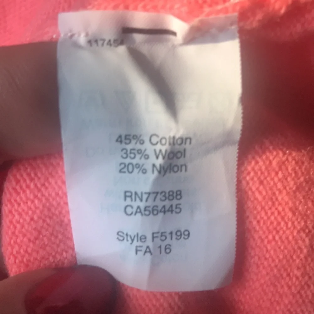 J. Crew fluorescent Coral sweater EUC size L